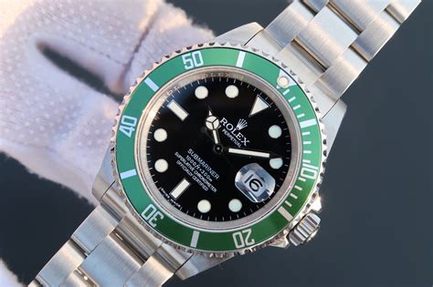 rolex submariner green face replica|rolex submariner two tone green.